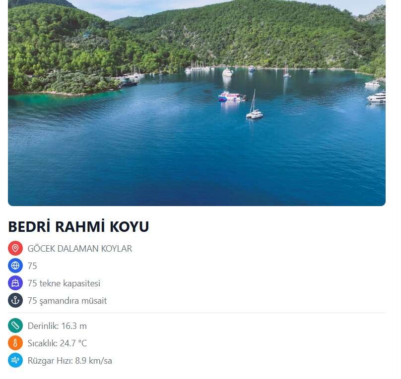 Göcek’te Tonoz Tarifesi Netleşti: Bağlama Ücretleri 3,45–169 Dolar Arasında 2